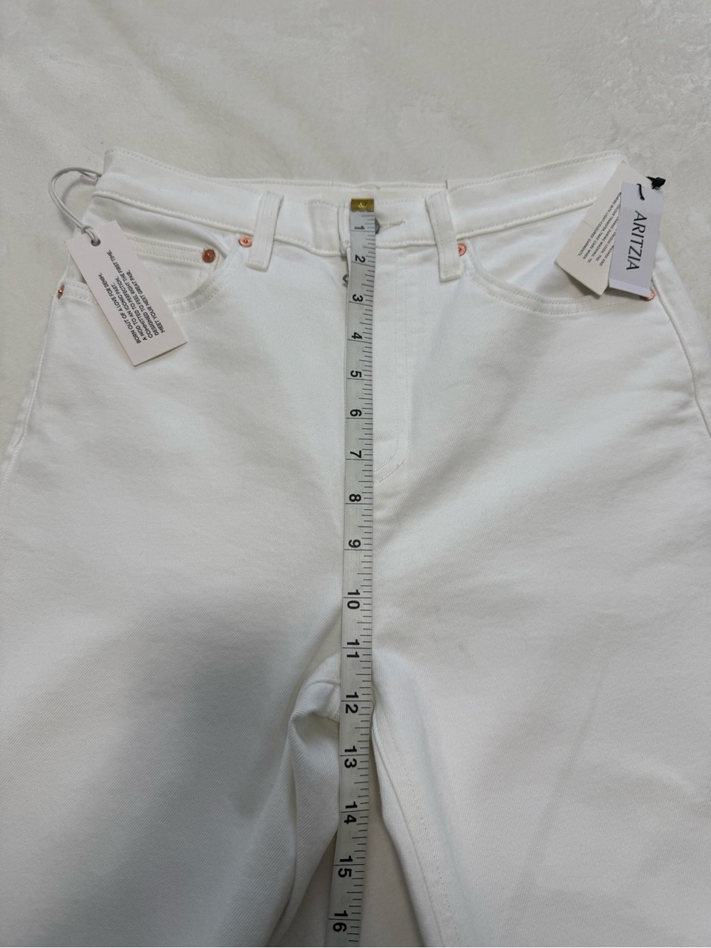 Aritzia Denim Forum The Joan Wide Leg Jeans White 27 NWT - Picture 10 of 13